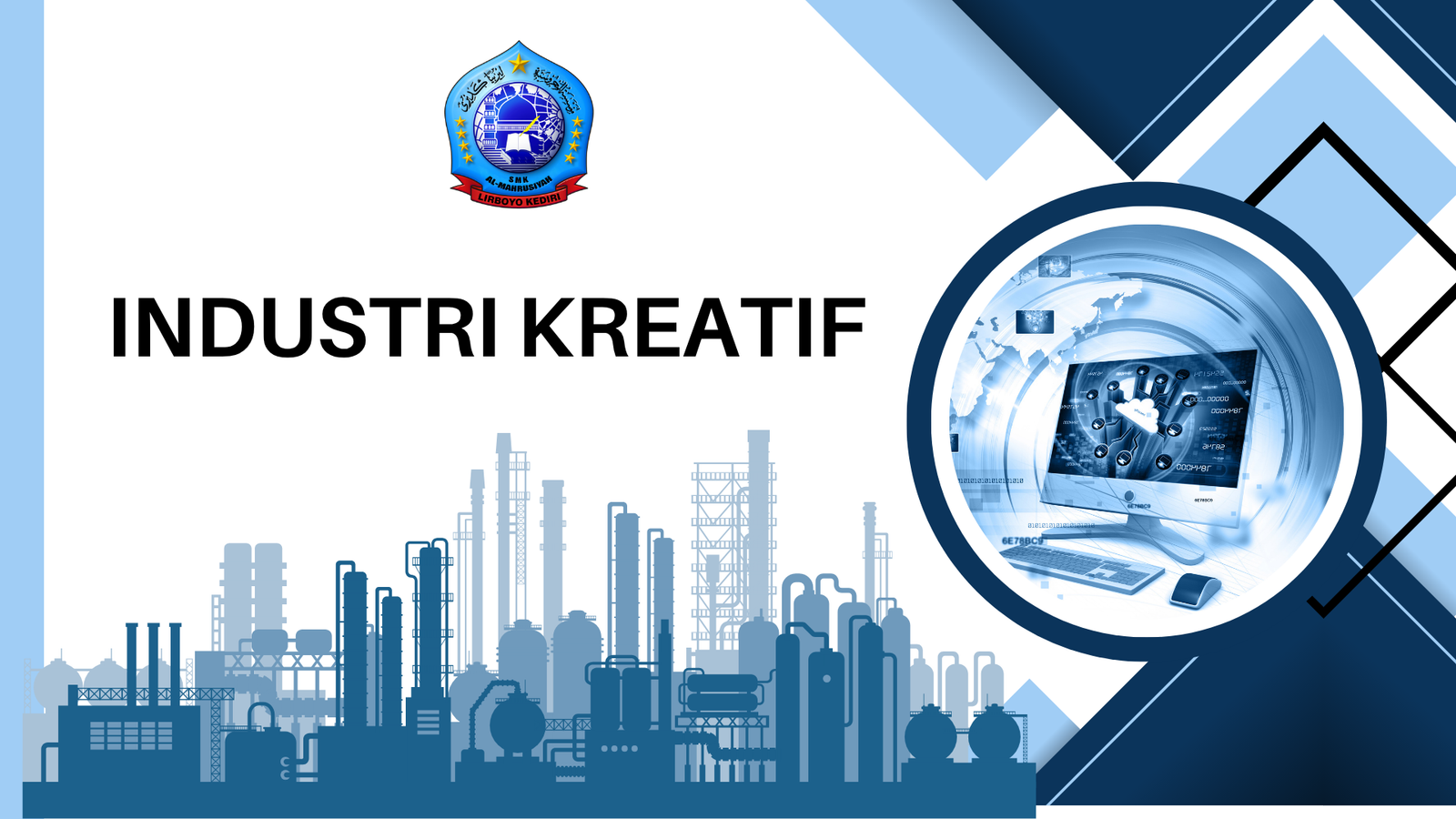 Biru Modern Inovasi Teknologi dan Industri Presentasi